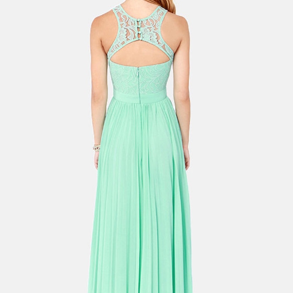 BARIANO TEAL MINT GREEN LONG DRESS XSMALL - Picture 6 of 7